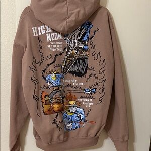 Warren Lotas High Noon Alt Faded Trendy Brown Hoodie